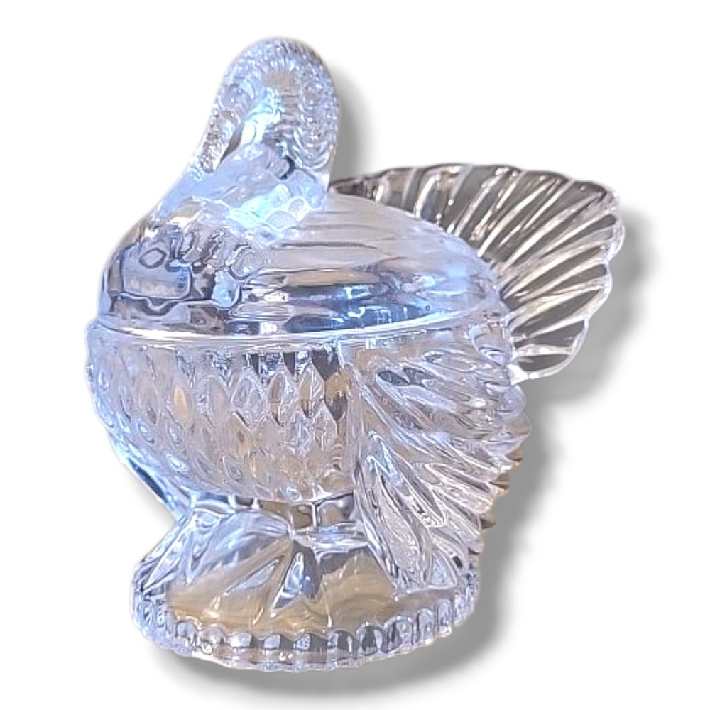 Vintage Shannon Crystal by Godinger Turkey Covered Box / Covered DishBeautiful